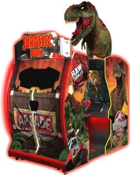 Jurassic Park Arcade - καμπίνα shooting με T-Rex, κάθετη όψη