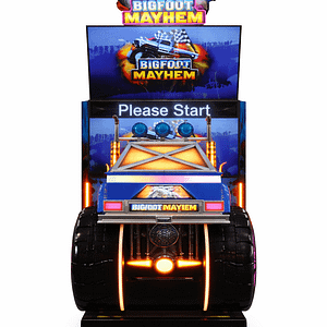 Επαγγελματικό arcade παιχνίδι Bigfoot Mayhem τύπου racing με καμπίνα monster truck.