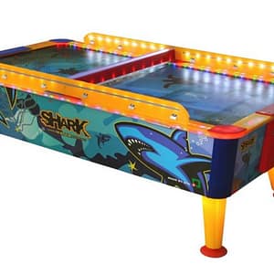 Air Hockey Shark — φωτισμός LED στις μπάρες και γραφικά με καρχαρία