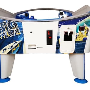 Big Wave Air Hockey — η πλευρά του κερματοδέκτη, αδιάβροχο τραπέζι air hockey WIK
