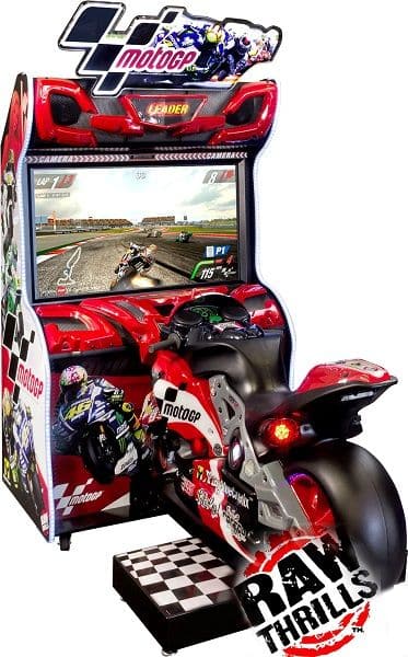 Moto GP arcade μηχανή Raw Thrills - καμπίνα με μοτοσικλέτα