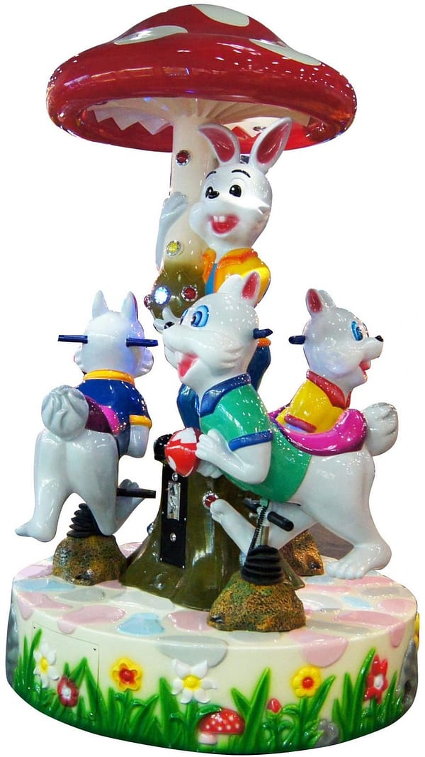 Happy Rabbit Carousel — καρουζέλ 3 θέσεων με λαγουδάκι και μανιτάρι