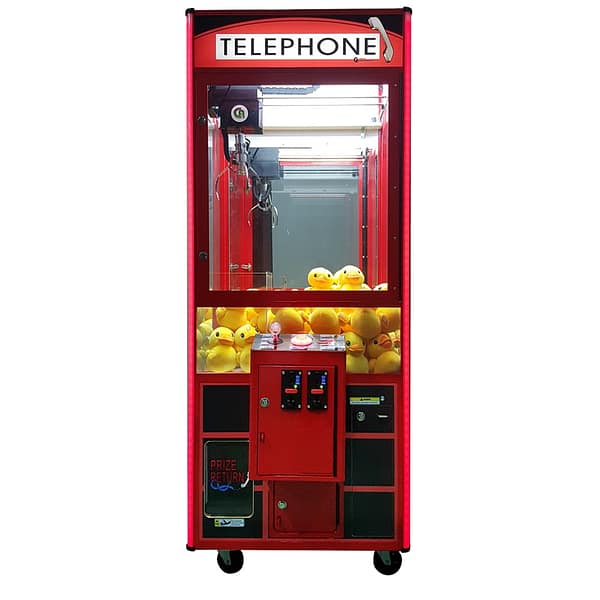 Telephone — μετωπική όψη του γερανακιού σε σχήμα τηλεφωνικού θαλάμου