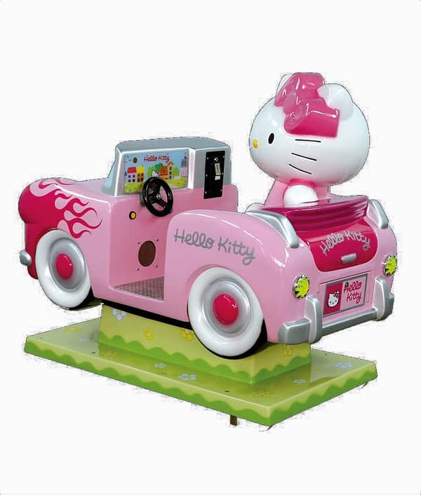 Hello Kitty — κουνιστό αυτοκινητάκι Cogan, πλάγια όψη με τη φιγούρα της Hello Kitty