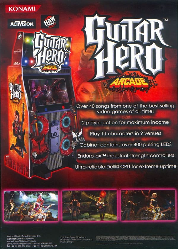Guitar Hero Arcade - επίσημο φυλλάδιο με χαρακτηριστικά